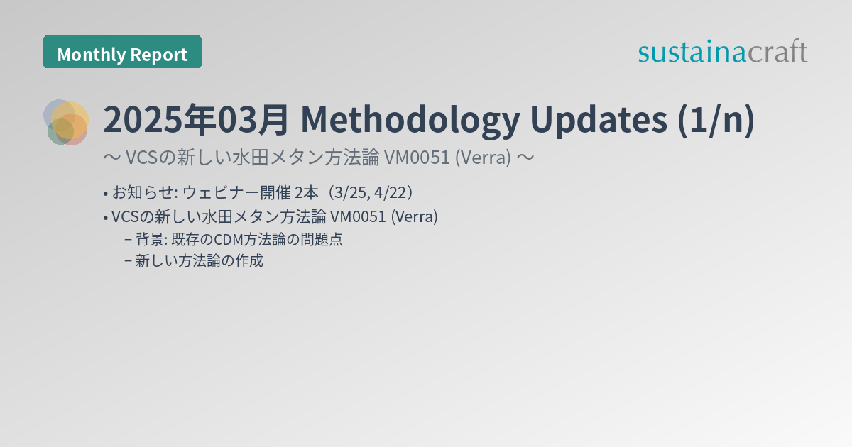 2025年03月 Methodology Updates (1/n)