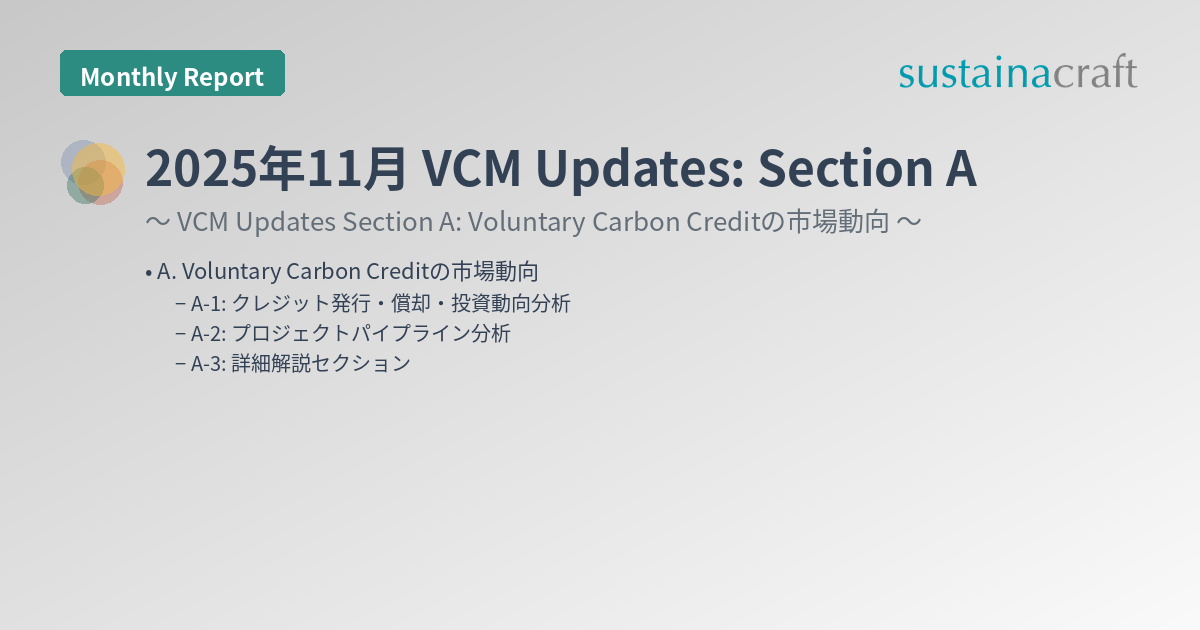 2025年11月 VCM Updates: Section A