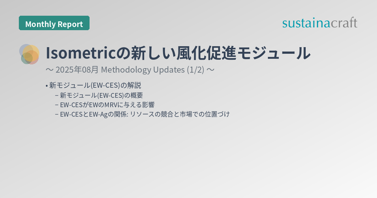 Isometricの新しい風化促進モジュール