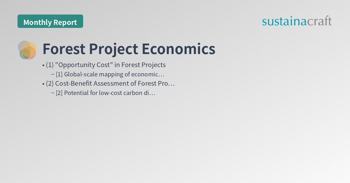 Forest Project Economics