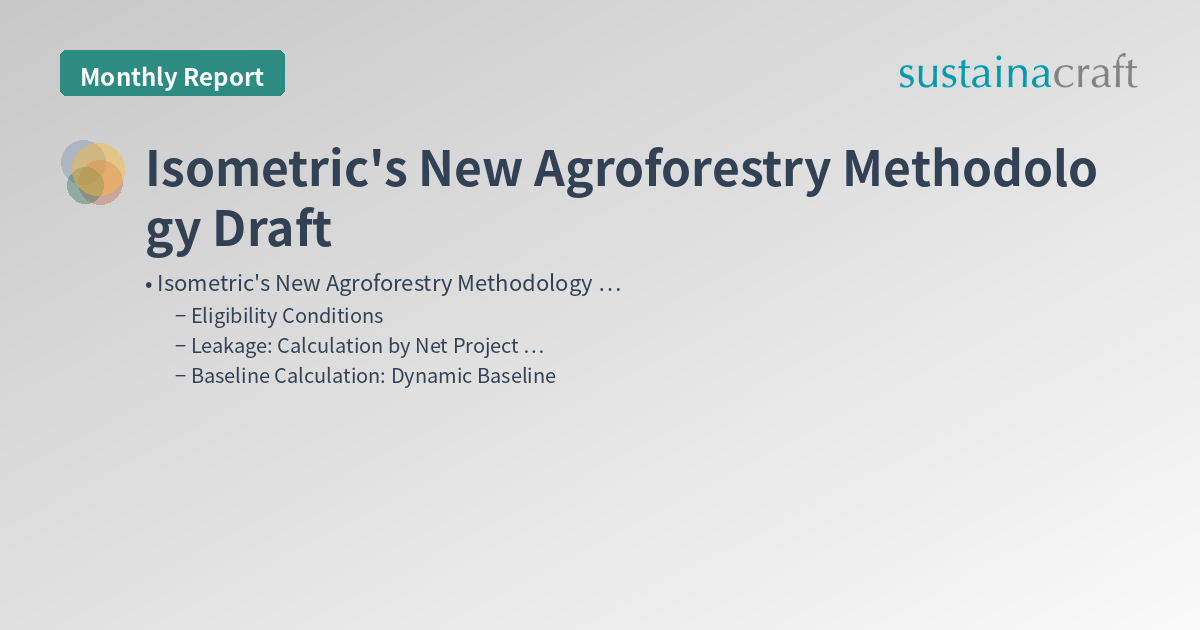 Isometric's New Agroforestry Methodology Draft