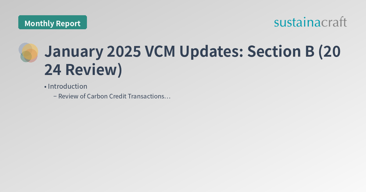 January 2025 VCM Updates: Section B (2024 Review)