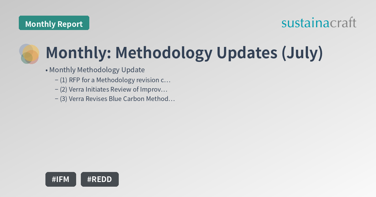 Monthly: Methodology Updates (July)