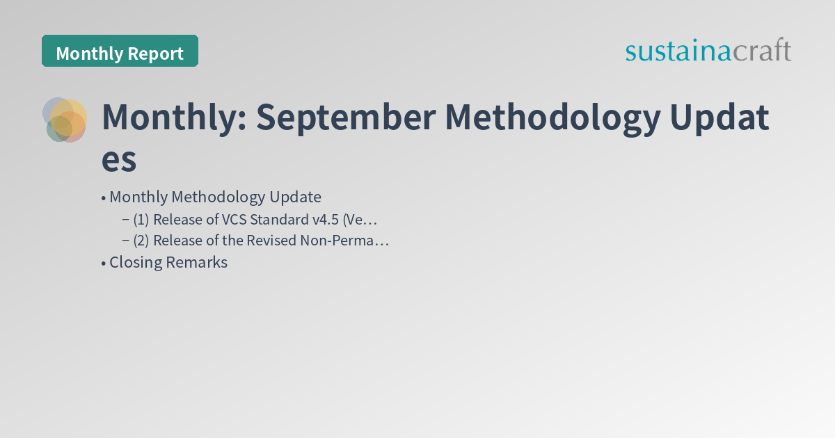 Monthly: September Methodology Updates