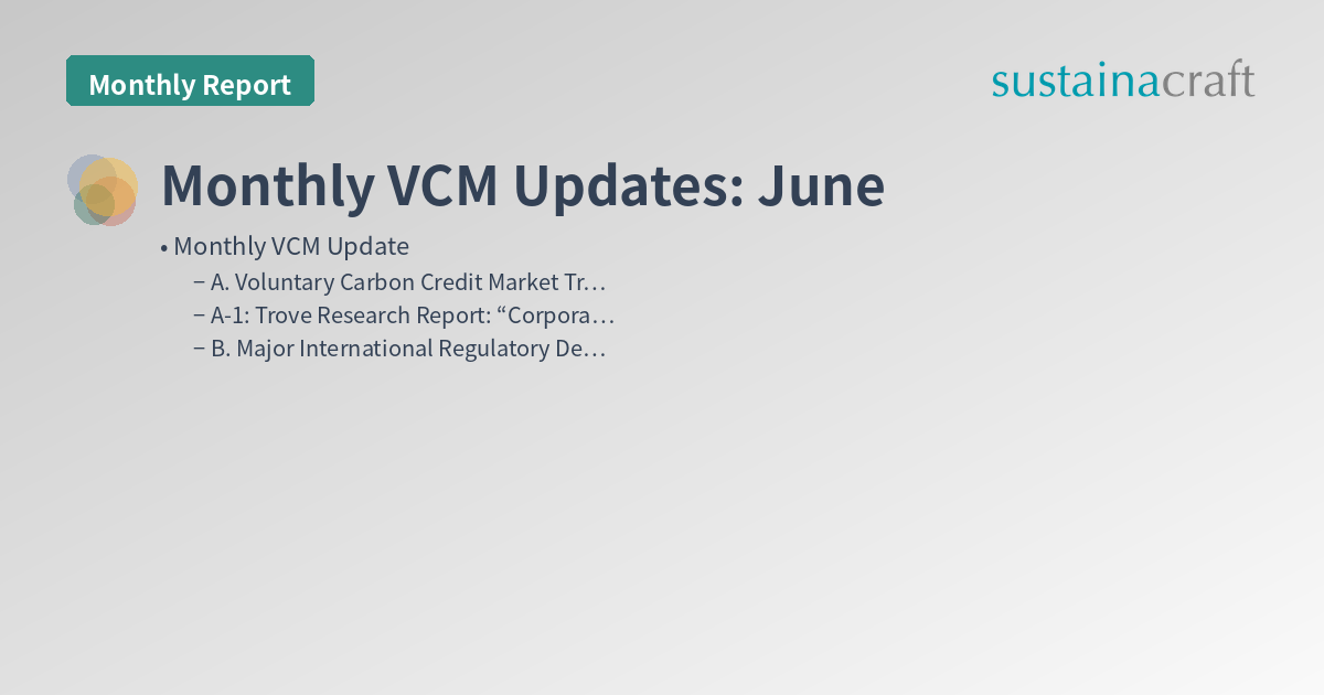 Monthly VCM Updates: June