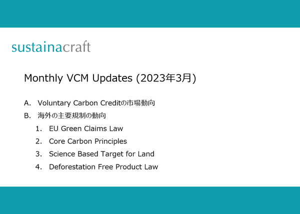 Monthly: VCM Updates (3月)