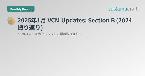 2025年1月 VCM Updates: Section B (2024振り返り)