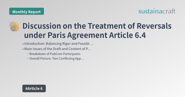 Discussion on the Treatment of Reversals under Paris Agreement Article 6.4