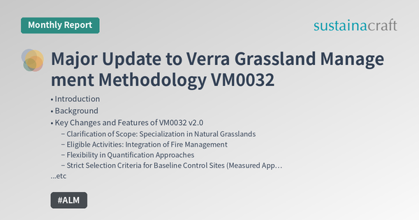 Major Update to Verra Grassland Management Methodology VM0032
